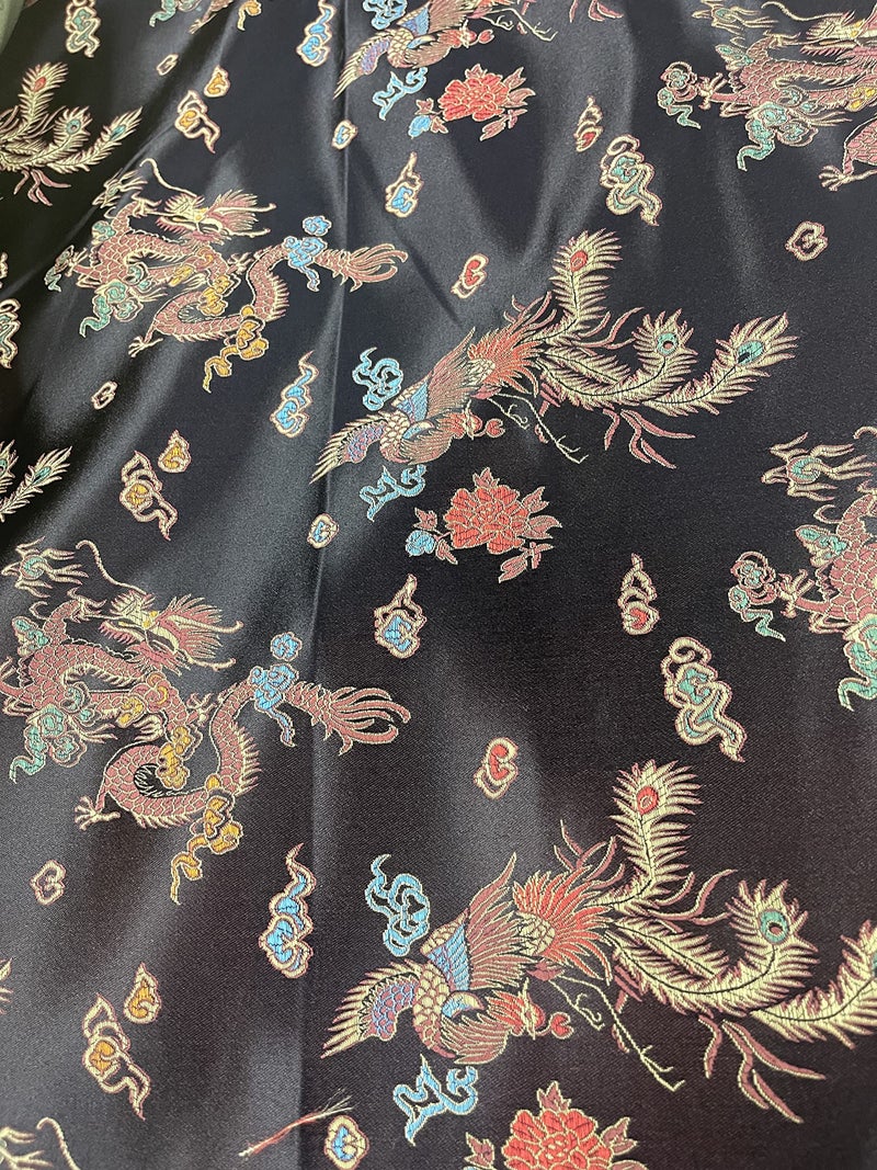 Sedona Designz Inc Sedona Designz Chinese Dragon Brocade Fabric by The Yard | 45" Wide, 100% Polyester, Luxurious & Vibrant for Costumes, Quilting, Decor, and Crafts - Image 5