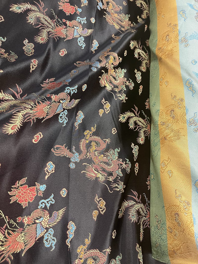 Sedona Designz Inc Sedona Designz Chinese Dragon Brocade Fabric by The Yard | 45" Wide, 100% Polyester, Luxurious & Vibrant for Costumes, Quilting, Decor, and Crafts - Image 2