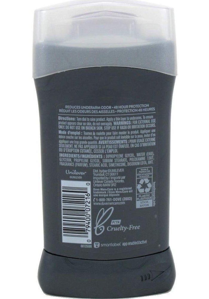 Dove Deodorant 3 Ounce Mens Clean Comfort 1/4 Moisturizer (88ml) (6 Pack) - Image 4