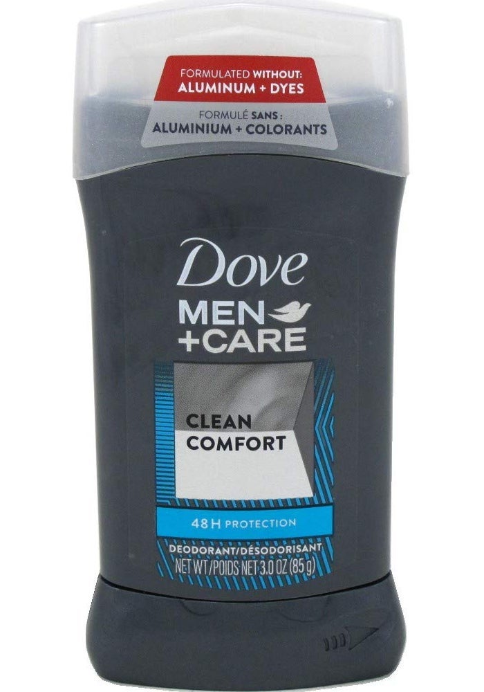Dove Deodorant 3 Ounce Mens Clean Comfort 1/4 Moisturizer (88ml) (6 Pack) - Image 1