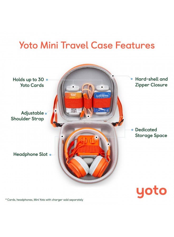 YOTO Yoto Mini Travel Case Protective Hard-Shell Bag for Kids Mini, Audio Cards, & Headphones, Holds up to 30 Cards with Adjustable Shoulder Strap, Fun Accessory Gift for Children Boys & Girls  - Image 2