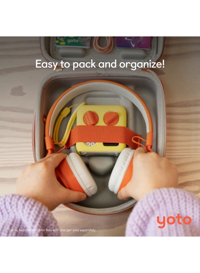 YOTO Yoto Mini Travel Case Protective Hard-Shell Bag for Kids Mini, Audio Cards, & Headphones, Holds up to 30 Cards with Adjustable Shoulder Strap, Fun Accessory Gift for Children Boys & Girls  - Image 3