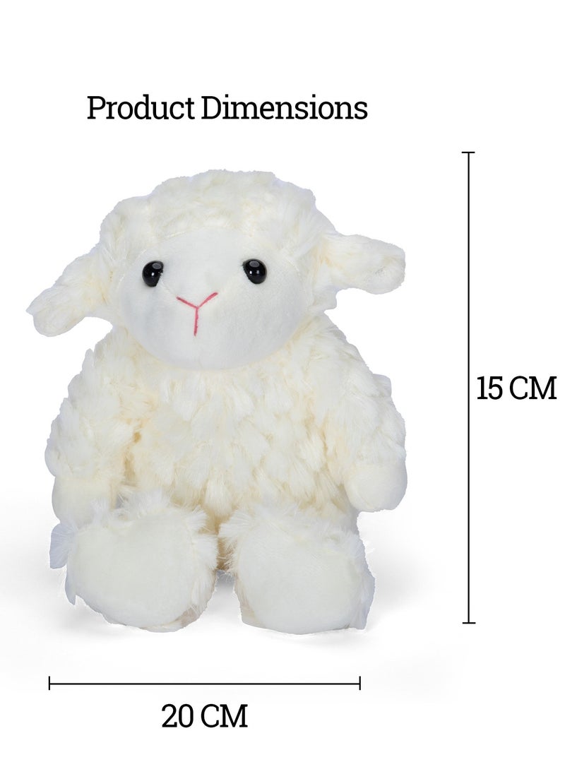 Junior Kingdom Plush Toy Sheep Soft (20cm) Pillow Soft Stuffed Animal Plush Toy for Kids Cuddle Sleeping Plushies for Baby Gifts, Birthday Gifts, and Room Decor  - Image 3