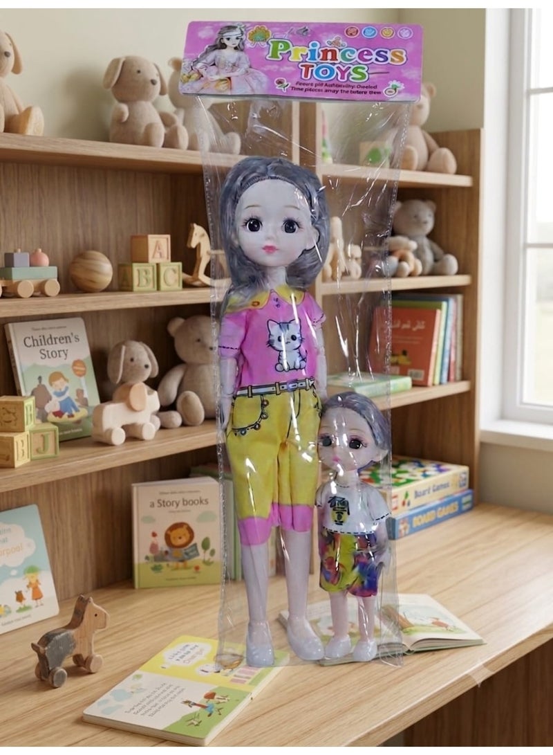 Fashion Doll with Mini Doll - Large Doll with Small Doll - Fashion Doll Set - Girls Doll Set - Princess Doll with Mini Doll - Fashion Princess Doll - Girls Doll with Small Doll - Long Hair Doll - Long Hair Doll for Girls - Elegant Doll for Girls - Fashion Doll Collection - Girls Doll Collection - Girls Doll Set - Princess Doll for Girls - Fashion Doll for Girls - Princess Doll for Girls - Large Doll with Small Doll - Two Doll Set for Girls - Princess Doll Collection - Fashion Princess Dolls - Dolls Toy for Girls - Fashion Doll Toy - Princess Doll Toy - Pretend Play Doll - Role Play Doll - Girls Toy Doll - Image 1