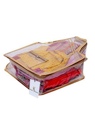 Kuber Industries Fabric Blouse Cover| Front Transparent Window|Attached Pocket|Zipper Closure|Size 43 x 28 x 13 CM (Transparent) - pzsku/ZDEEEBA5AE8EC1E4B5747Z/45/_/1736571353/9c33c138-66ff-4a45-b5e0-588e6c3b1333