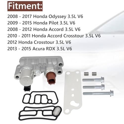 QFISH VVT Solenoid Variable Valve Timing Solenoid Compatible with Honda Acura Odyssey Pilot Accord Crosstour 3.5L V6 Replace 918-056 15810-R70-A03 15810-R70-A04 - Image 3