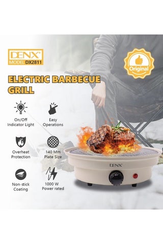 EDenx DX2811 Electric Indoor Grill – Smokeless Barbecue Grill with Non-Stick Surface, High-Efficiency Heating & Easy-to-Clean Design for Perfect Healthy Grilling. - view 4
