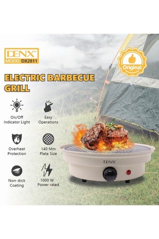 EDenx DX2811 Electric Indoor Grill – Smokeless Barbecue Grill with Non-Stick Surface, High-Efficiency Heating & Easy-to-Clean Design for Perfect Healthy Grilling. - view 5