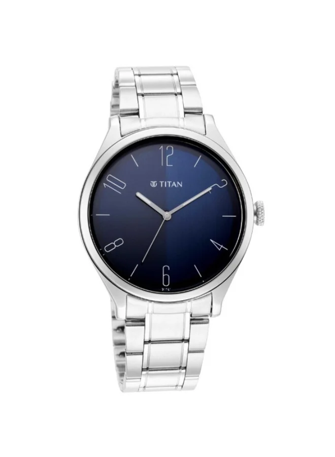 TITAN Titan Quartz Analog Blue Dial Stainless Steel Strap Watch for Men 1865sm01