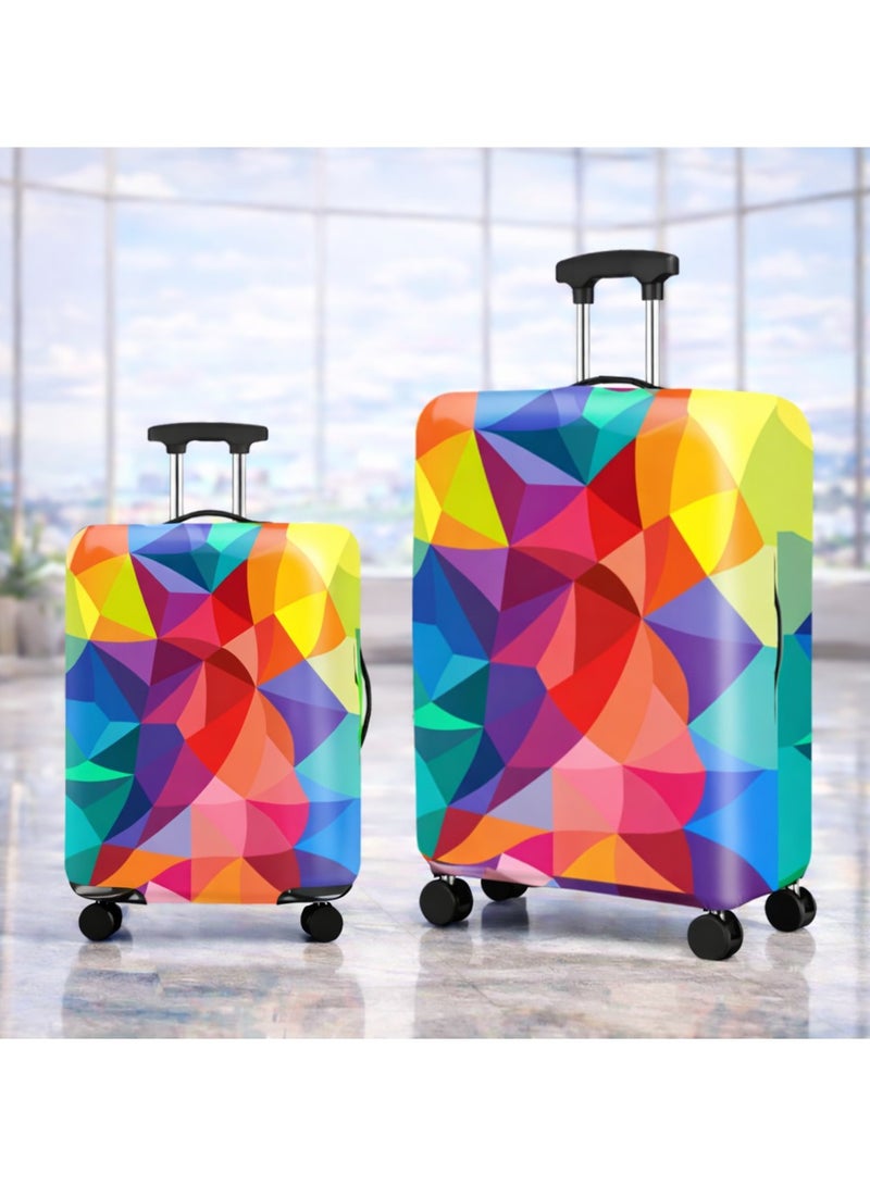 معاني Luggage Cover Protector, Spandex Suitcase Cover | Washable, Anti-Scratch Travel Gear for 18-32 Inch Bags (Rainbow, XL(29-32)) - Image 2