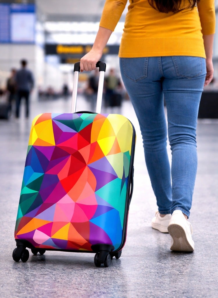معاني Luggage Cover Protector, Spandex Suitcase Cover | Washable, Anti-Scratch Travel Gear for 18-32 Inch Bags (Rainbow, XL(29-32)) - Image 3