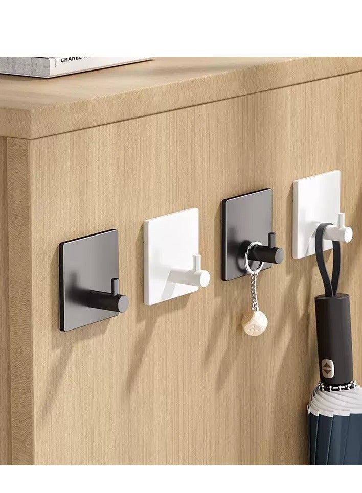 6 black pieces high-quality 304 stainless stell,Self Adhesive Hooks,5KG Heavy Duty Hook,Towel Hooks Waterproof Shower Wall Hooks,1.77*1.77inch,robe hanger Home Kitchen bathroom - Image 5