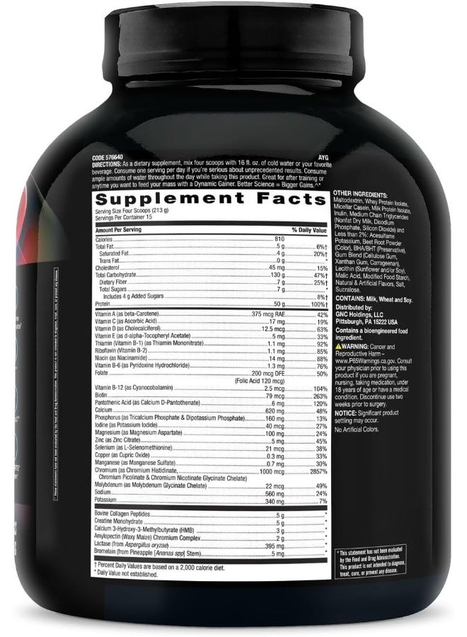 Beyond Raw Dynamic Gainer High-Tech Mass Gainer Optimized Absorption Strawberry Shortcake 15 Servings - Image 2