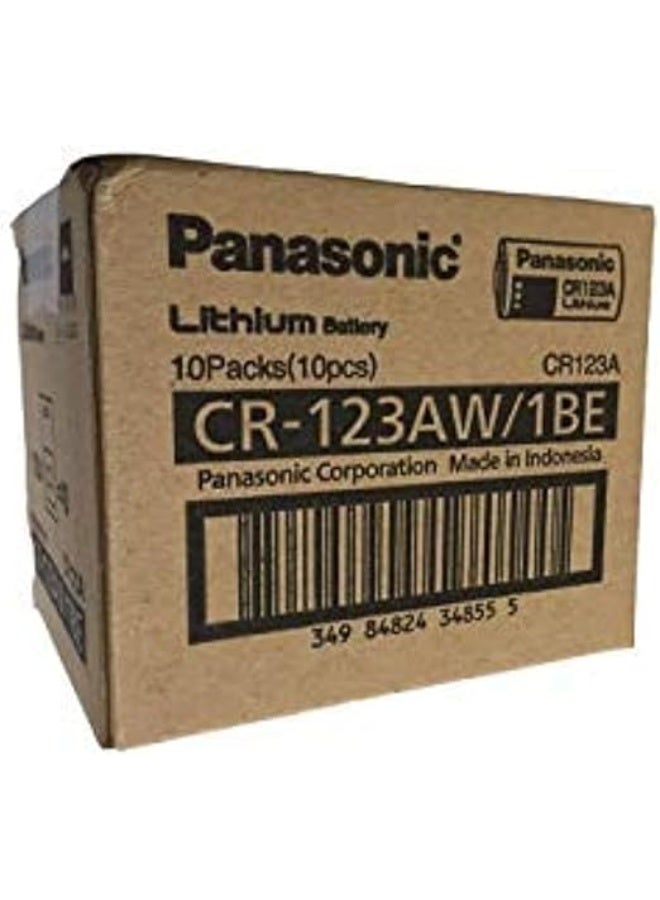 Panasonic CR123A Lithium Battery 3V – Long Lasting High Performance Power Cell for Cameras, Security Systems & Flashlights, Pack of 10 - Image 2