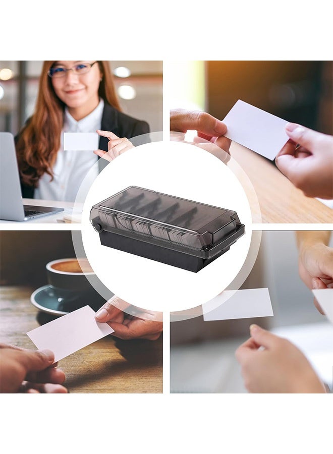 Quantum Business Card Holder, Business Card Storage Box, Index Tabs Desk Workspace Organizers Business Card Holders - Image 5