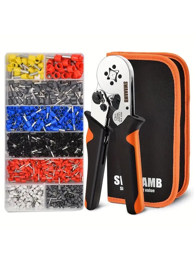 HSC8 6 4A Crimping Tool Kit With 1200PCS Copper Terminals Oxford Bag - Image 2