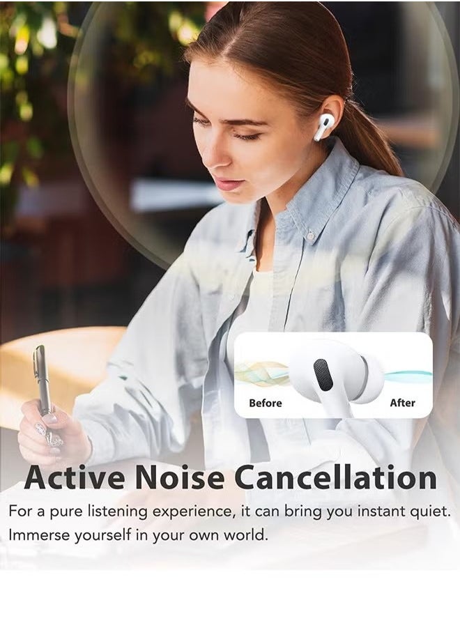 An - Pro 2 Wireless Earbuds, with Active Noise Cancellation, Bluetooth Headphones, Supports Wireless Charging, Lightning Charging Case - Image 1