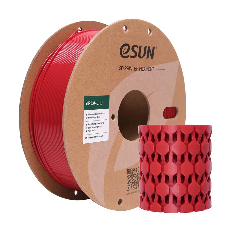 eSUN PLA Filament 175mm High Toughness 3D Printer Filament Upgraded PLA Filament Dimensional Accuracy 003mm 1KG Cardboard Spool 22 LBS 3D Printing Filament for 3D Printers Fire Engine Red - Image 2