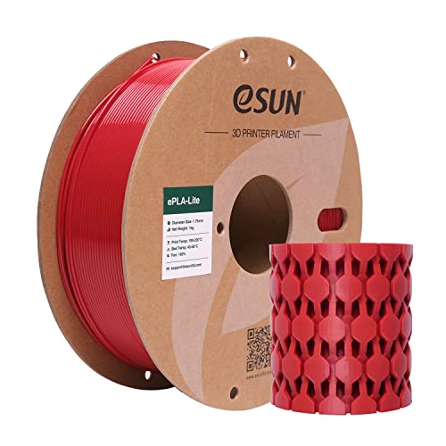 eSUN PLA Filament 175mm High Toughness 3D Printer Filament Upgraded PLA Filament Dimensional Accuracy 003mm 1KG Cardboard Spool 22 LBS 3D Printing Filament for 3D Printers Fire Engine Red - Image 1