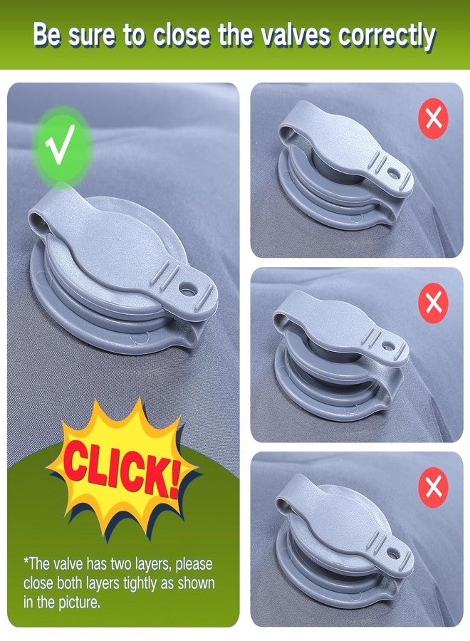 FNARMW Double Sleeping Pad Camping, Self Inflating 6'' Extra-Thick 2 Person Pillow Built-in Foot Pump Waterproof Inflatable Sleeping Mat Backpacking, Tent, Hiking, Portable Camping Pad (Yellow Grey) - Image 5