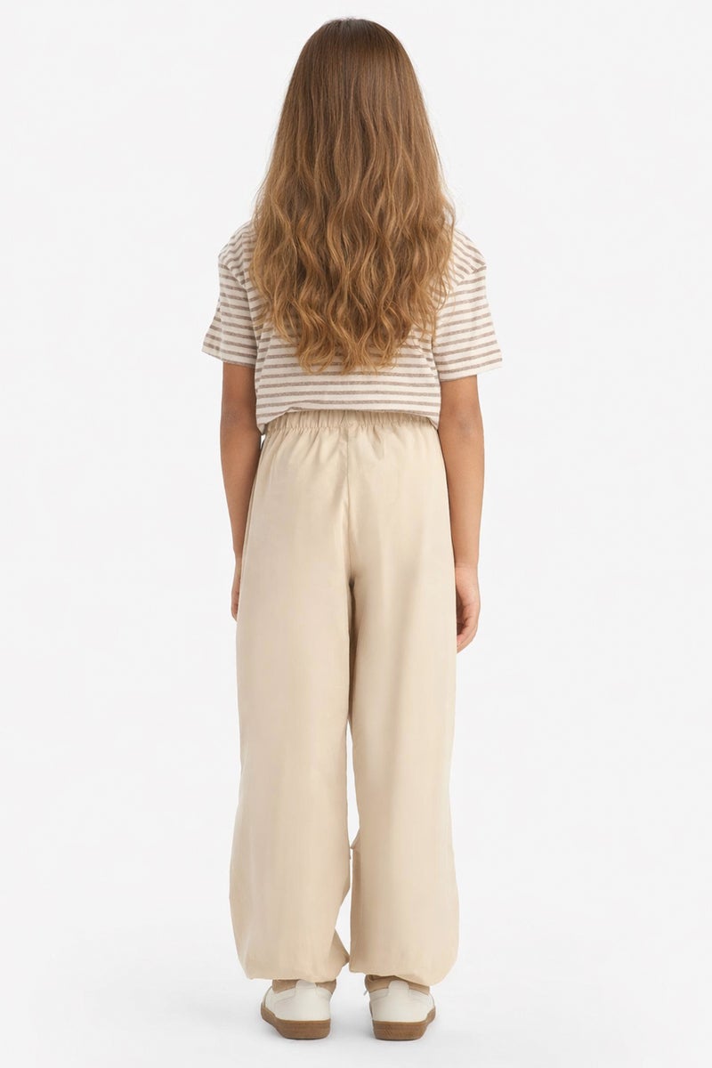DeFacto Beige Girl Girl Parachute Jogger Pants Casual - Image 5