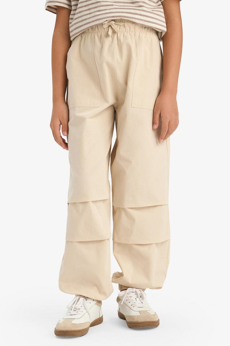DeFacto Beige Girl Girl Parachute Jogger Pants Casual - Image 4
