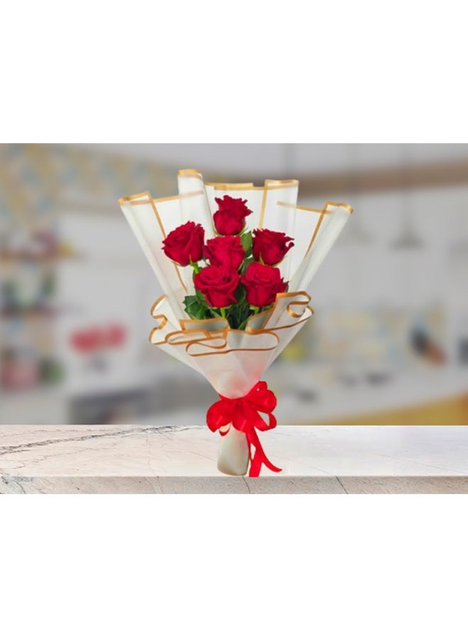 Gold-Trimmed Red Bouquet