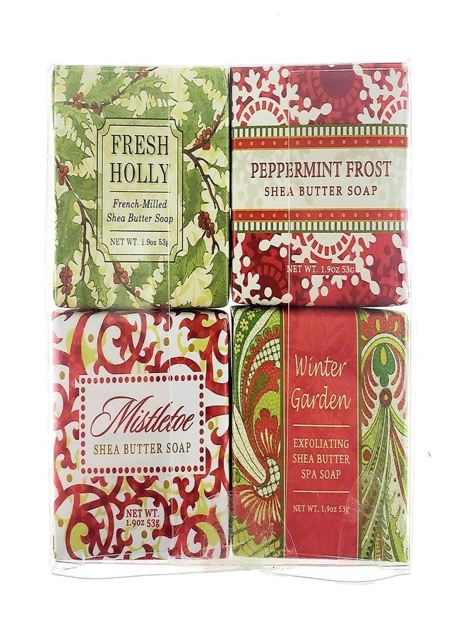 Greenwich Bay Trading Christmas Holiday Soap Sampler - Gift Boxed Set of 4 Assorted Scents - Image 1