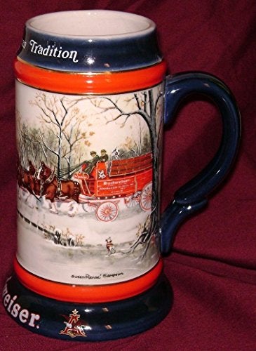 Budweiser 1990 Budweiser Holiday Beer Stein - An American Tradition - Image 2