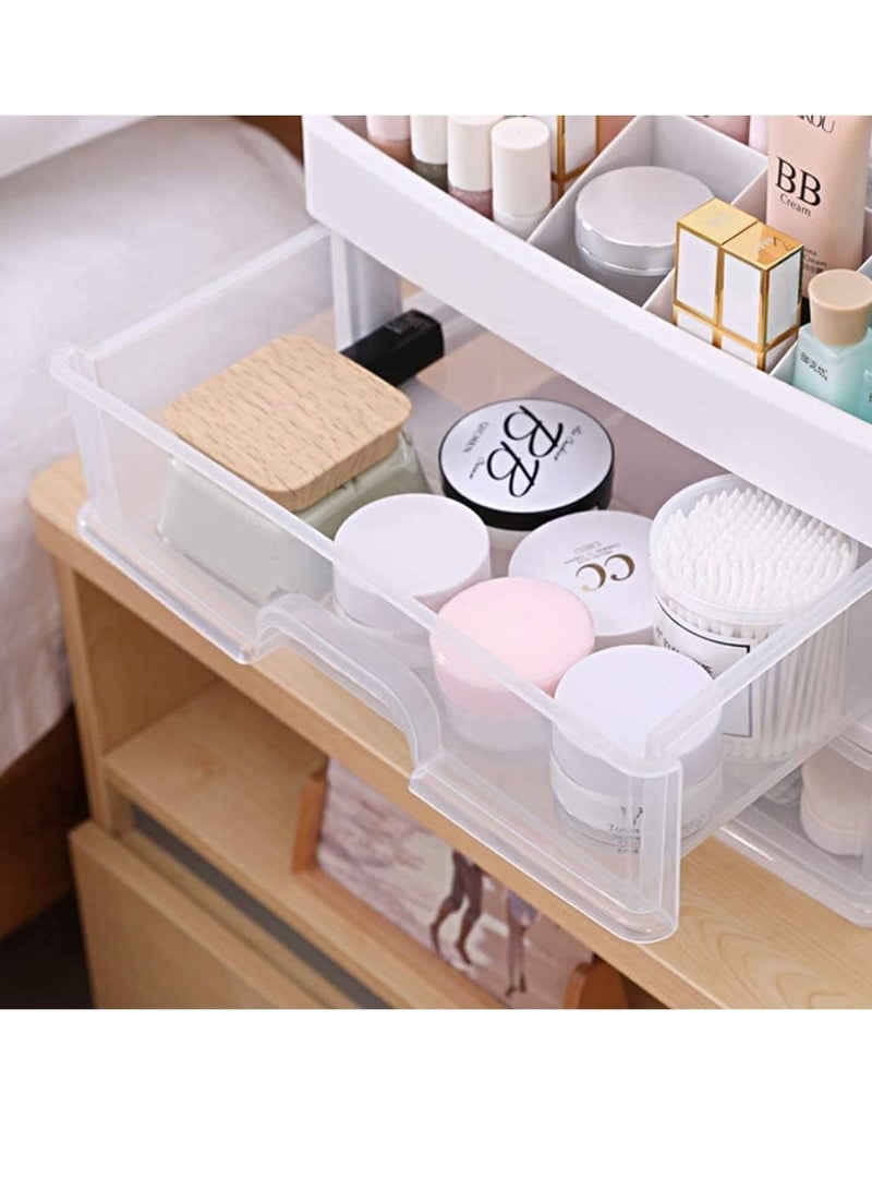 JOMILA Makeup Organizer with 3 Drawers, Bathroom Vanity Countertop Storage for Cosmetics, Brushes, Lotion, Nail Lipstick and Jewelry - Image 5