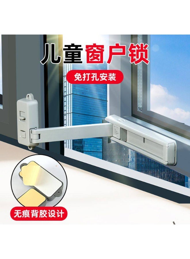 قفل تلقائي ممتاز للنافذة، قفل فوري للأمان، مناسب للنافذة الداخلية والخارجية، سهل التركيب - Image 2