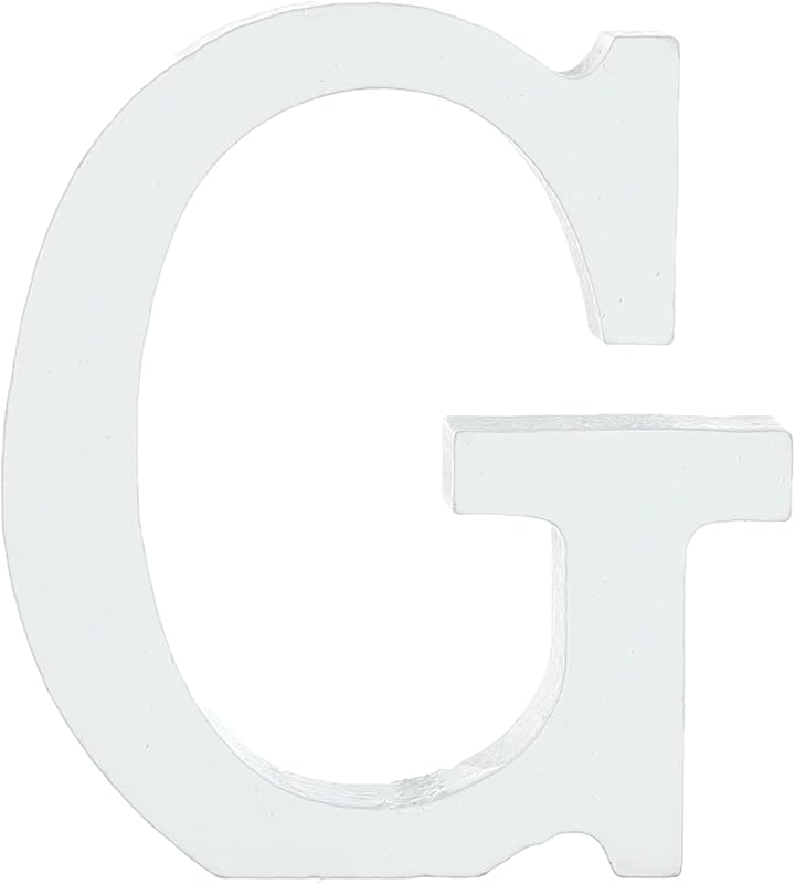 Generic Wood Small Letter G - White