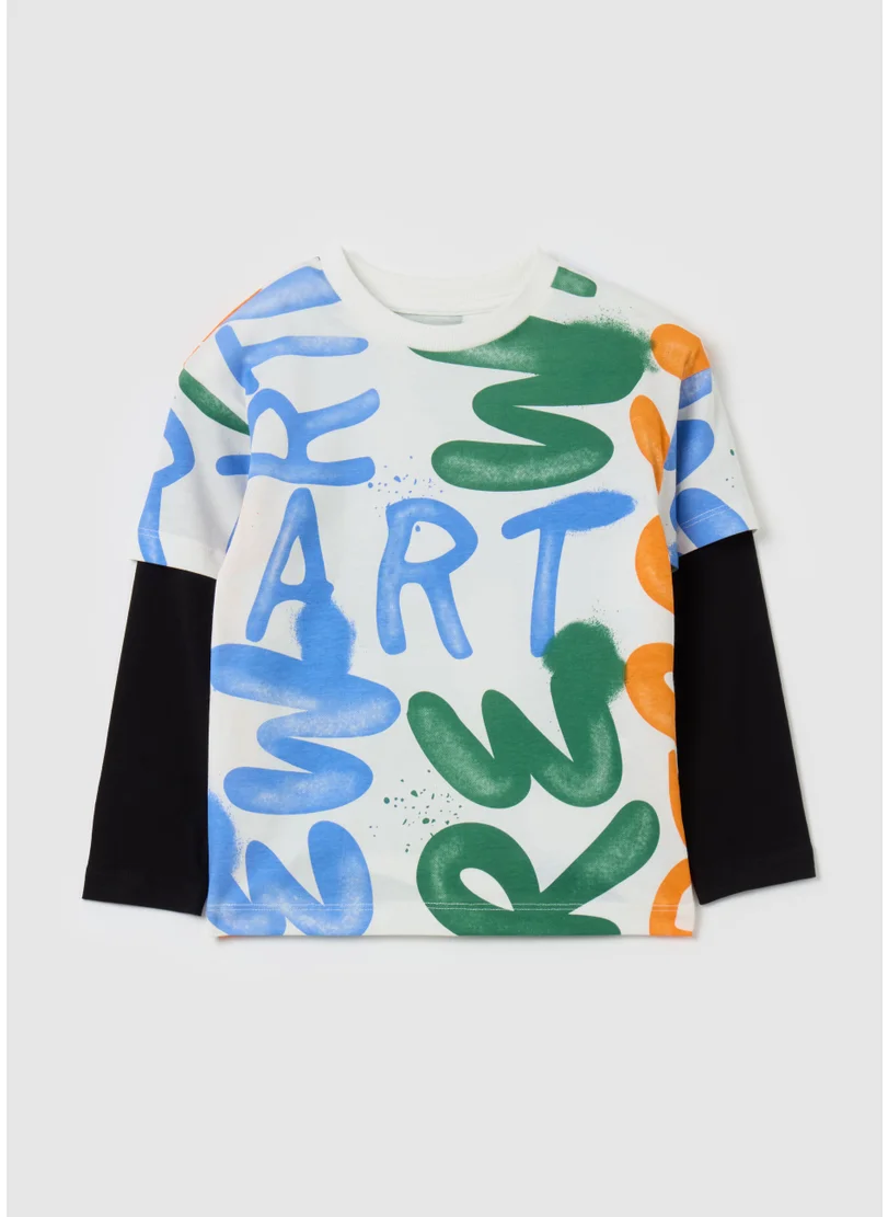 Ovs Long-sleeved, printed T-shirt