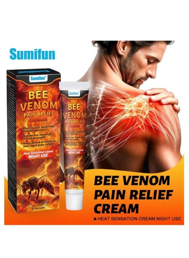 سوميفون كريم Sumifun لتخفيف الألم بخلاصة سم النحل (20 جم) | كريم تدليك ليلي مُدفئ لراحة العضلات والمفاصل - Image 2