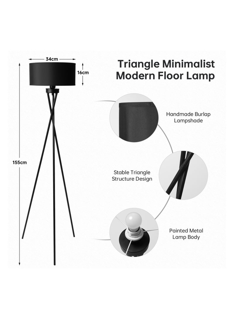 Castlery Triangle Floor Lamp App& Remote Control Dimmable Standing Lamp 12W Corner Floor Lamp,  Suitable for Study, Bedroom, Living Room - Image 2