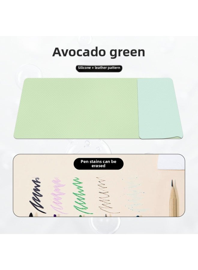 Silicone Desk Pad Student Writing Desk Computer Office Oversized Mouse Pad Desktop Protection Pad Children Learning-Color:50*100cm-Pattern:er Green