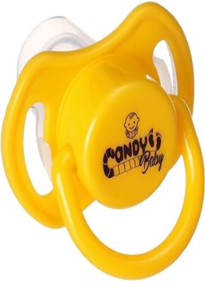 Candy Baby - Candy baby round pacifier 6-18 month for girls - Yellow - Image 1