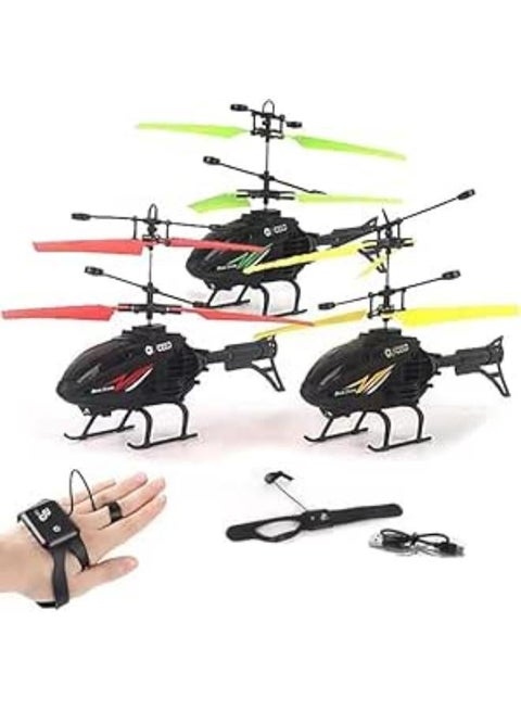 2-in-1 "Dynamic" Remote Control Helicopter - Two Control Modes (Manual and Radio) with LED Lighting, 32-Foot Flight Range, USB Rechargeable (Comes in Random Colors)