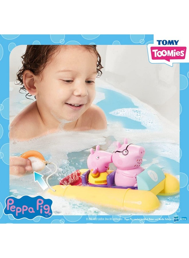 TOMY Toomies Peppa Pig Bath Toys - Peppa’s Boat Adventure Bath Toy Set - Includes 2 Boat Toys and 5 Peppa Pig Figures - Peppa Pig Toy Boats - Toddler Bath Toys for 18 Months and Up - Image 5