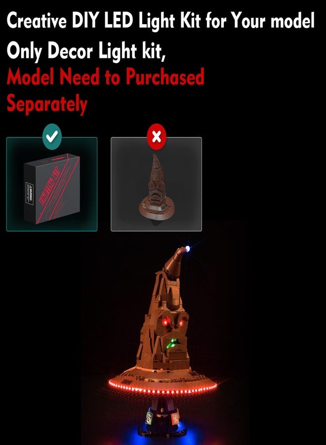 VONADO LED Light Kit for Talking Sorting Hat 76429 (No Models Only Light) Creative Lighting Set Accessories Compatible with Ho-g-Warts Hat 76429 Building Set, Small - Image 2