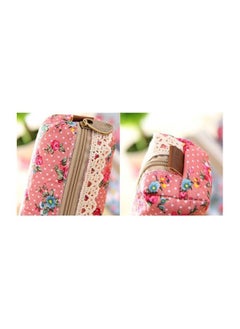 Loquat Floral Printed Pencil Case Pink/Green/Blue  - Image 5