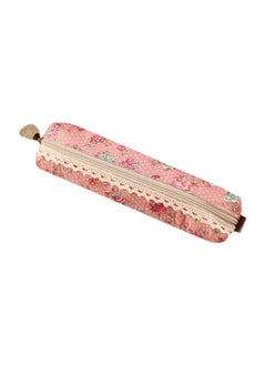 Loquat Floral Printed Pencil Case Pink/Green/Blue  - Image 1