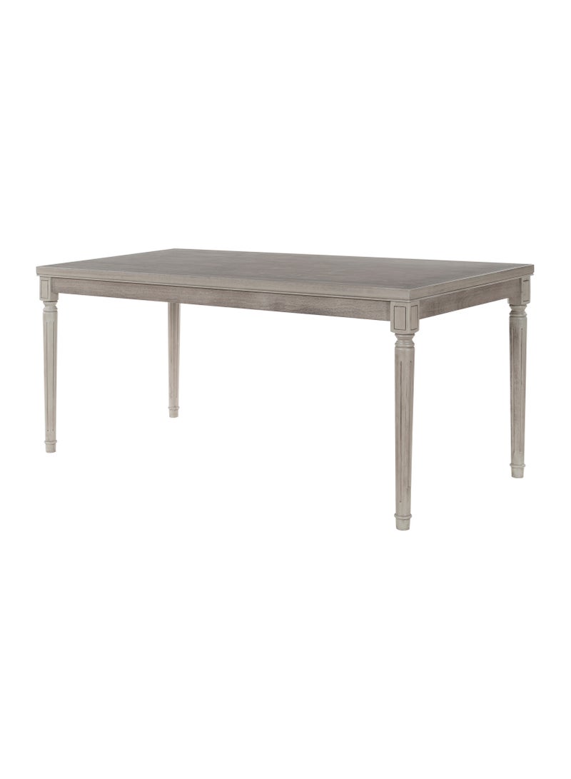 DOOHWAN Luxury Solid Wood Dining Table for 6 People, Natural Wood Veneers with Non-Toxic Water Based Paint Finish, Vintage Large Kitchen & Dining Room Table - Image 1