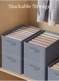 DUNISO 3pcs Wardrobe Clothes Organizer Foldable Closet Storage Organizer for Clothes Jeans Washable Closet Storage Boxes with Carrying Handles Cube Storage Bin for Home Bedroom Office  - Image 5