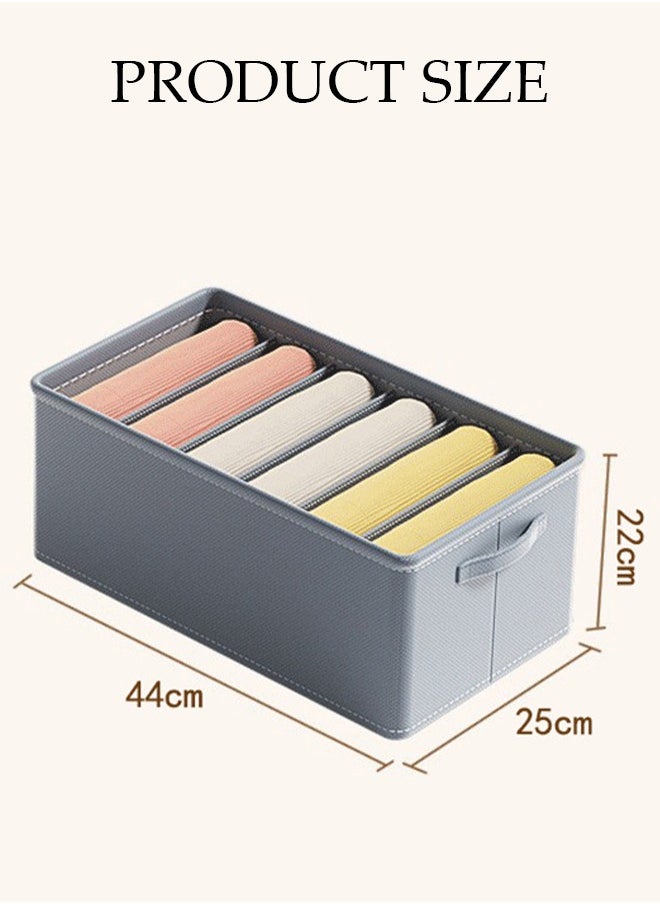 DUNISO 3pcs Wardrobe Clothes Organizer Foldable Closet Storage Organizer for Clothes Jeans Washable Closet Storage Boxes with Carrying Handles Cube Storage Bin for Home Bedroom Office  - Image 4