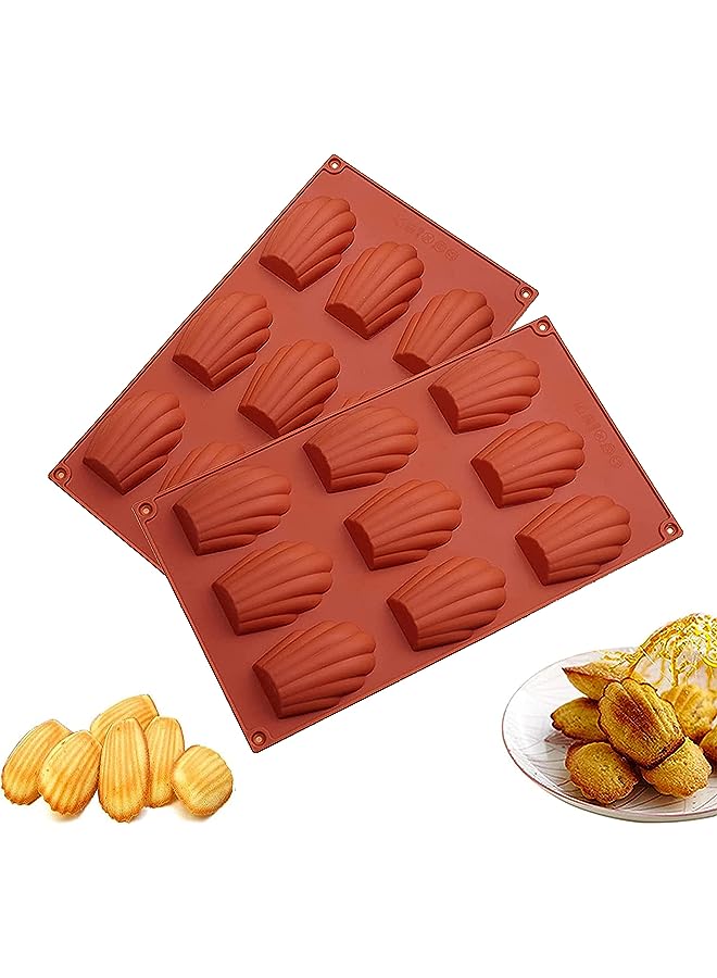 PROMASS Baking Mold 9 Cavity Homemade Seashell Cookies Chocolate Candy Cake Molds Non Stick Silicone Mold, Cake, Jelly, Pudding, Handmade Soap, Madeleine Cake, DIY Baking Tool Mould - Image 1