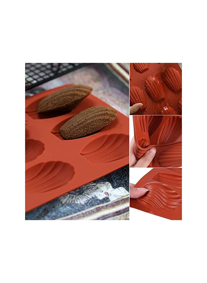 PROMASS Baking Mold 9 Cavity Homemade Seashell Cookies Chocolate Candy Cake Molds Non Stick Silicone Mold, Cake, Jelly, Pudding, Handmade Soap, Madeleine Cake, DIY Baking Tool Mould - Image 5