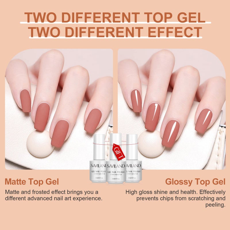SAVILAND Nail Polish Gel Set: 30 Colors Soak-off Gel Polish Set with Base & Glossy Matte Top Gel French Winter Manicure Nail Art Starter Set for Salon Home & Nice Gifts - Image 5