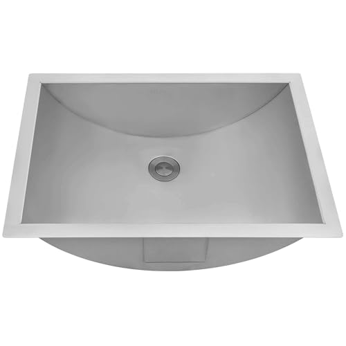 Ruvati 16 x 11 inch 16 Gauge Stainless Steel Bathroom Sink - Rectangular Bathroom Sink with Brushed Finish hides scratches, Easy-to-Clean Undermount Sinks - RVH6107 - Image 4