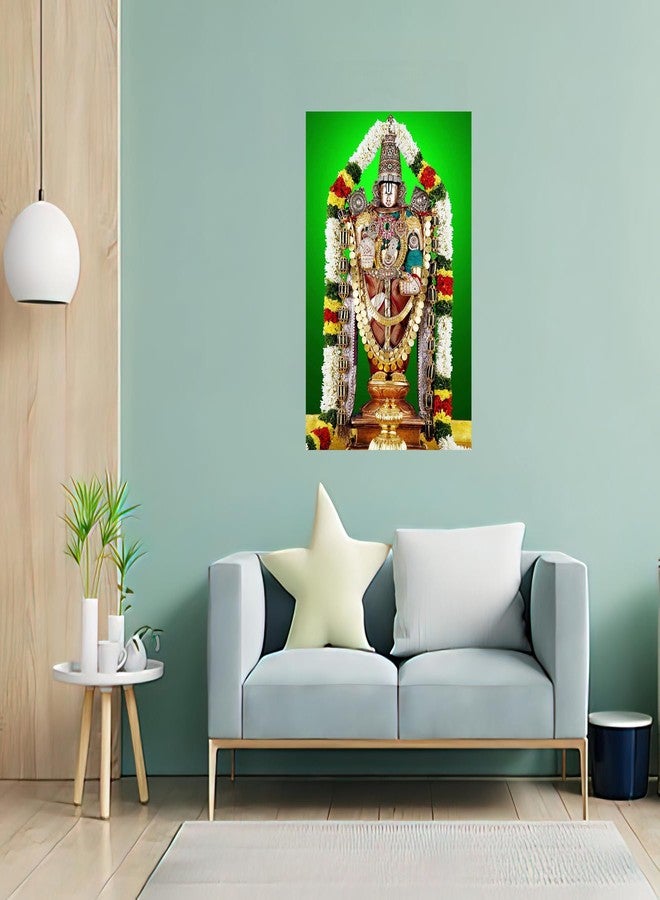 wallpics® Lord venkateswara Swamy Painting Poster Waterproof Vinyl Sticker for Home Decor || (12X18 inches) can1514-1 - Image 3